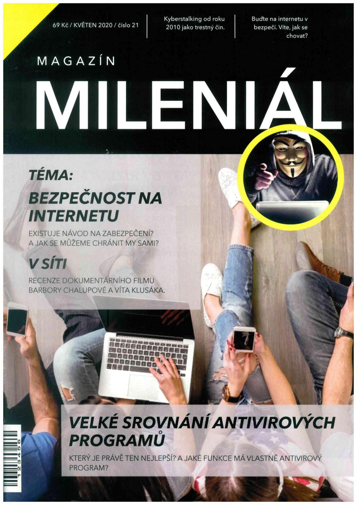 Titulní strana soutěžního časopisu MAGAZÍN MILENIÁL